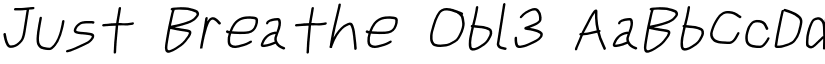 Just Breathe Obl3 font