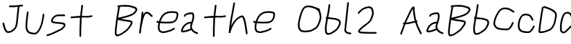 Just Breathe Obl2 font