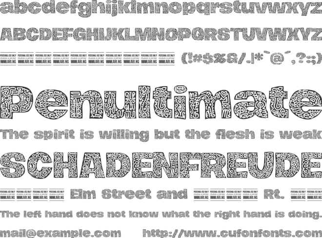 Hierograf Black PERSONAL USE font preview