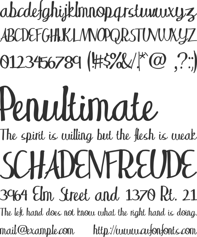 WakingUp font preview