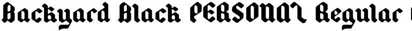 Backyard Black PERSONAL Regular font