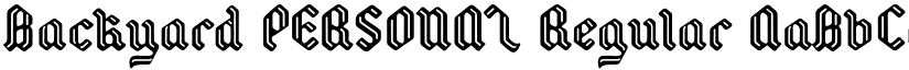 Backyard PERSONAL Regular font