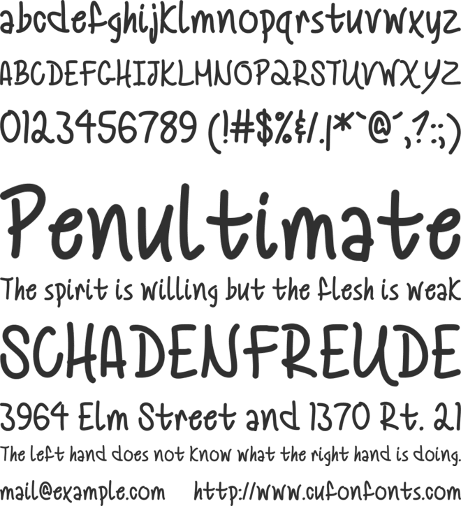 Mf Summertime font preview