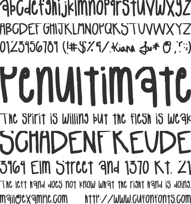 tall letters font preview