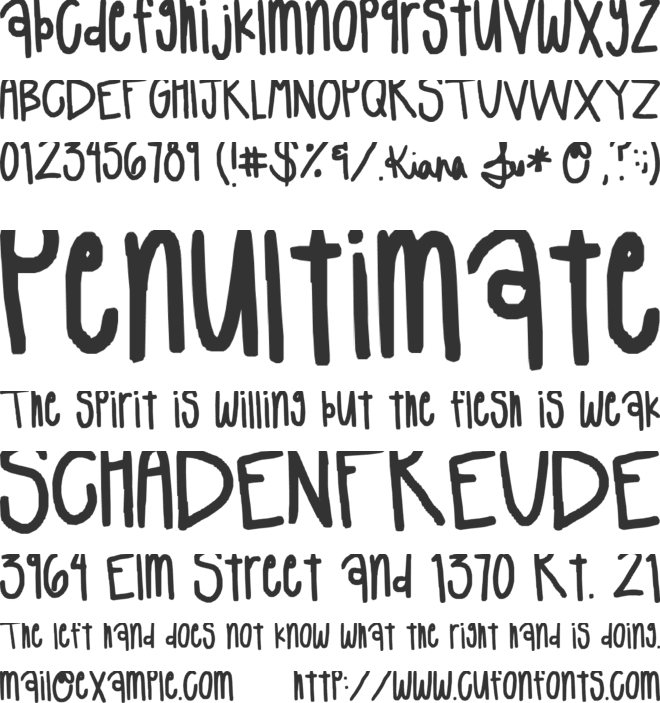 tall letters font preview
