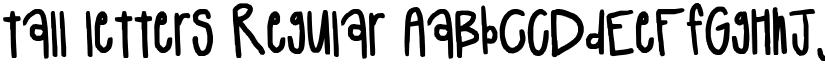 tall letters Regular font