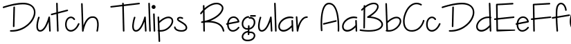Dutch Tulips Regular font