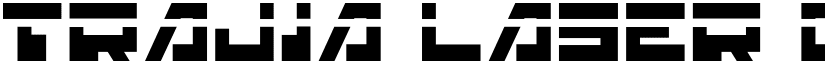 Trajia Laser font