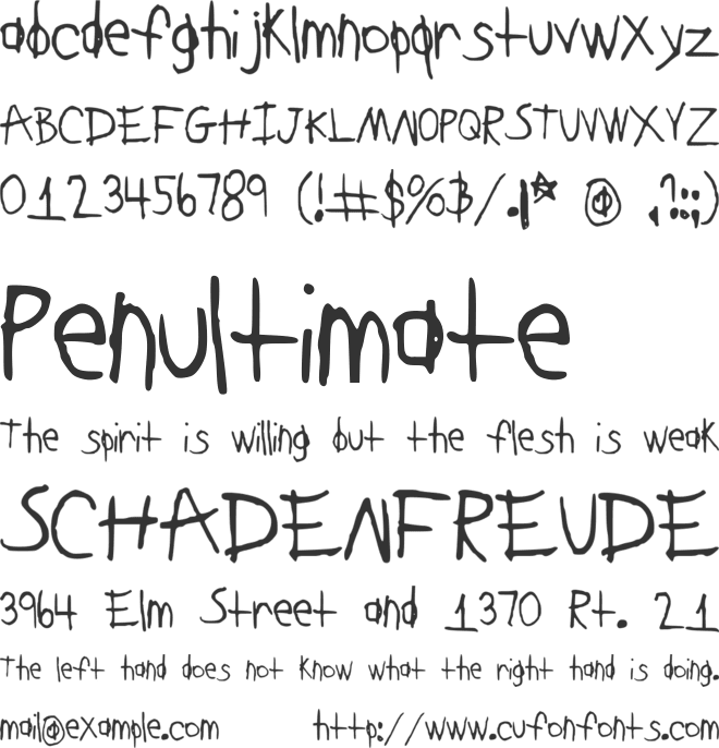 DearKatieNBP font preview