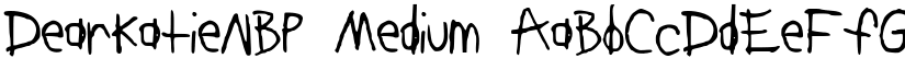 DearKatieNBP Medium font