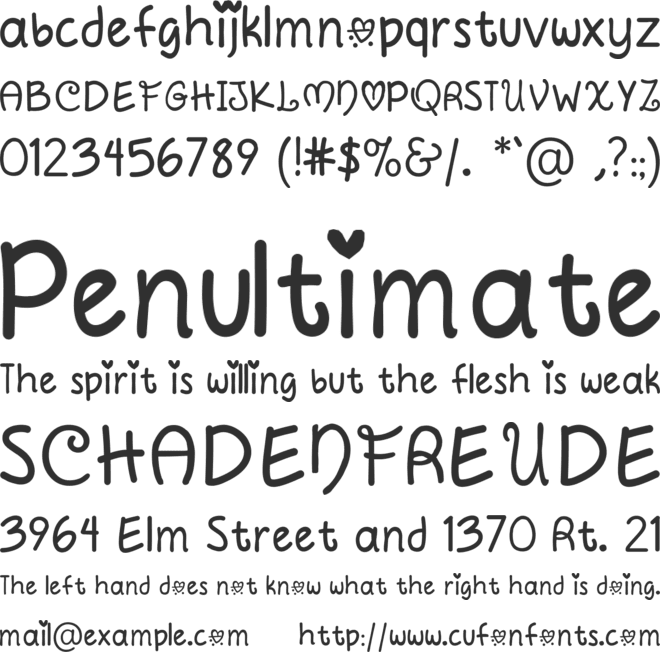 Circle Of Love font preview