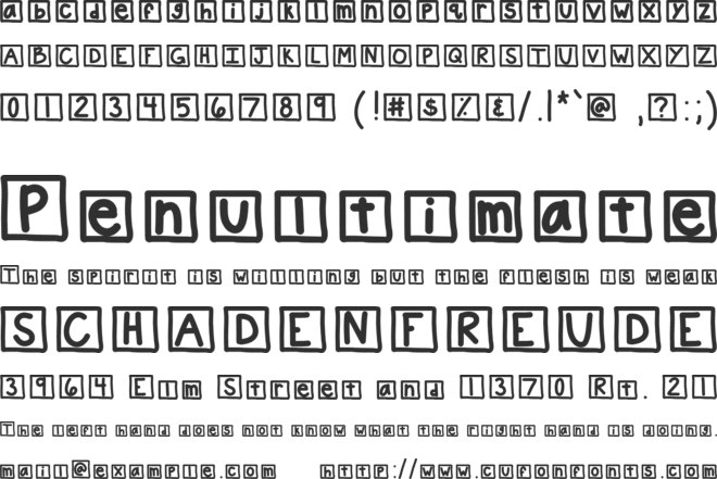 KBChatterBox font preview