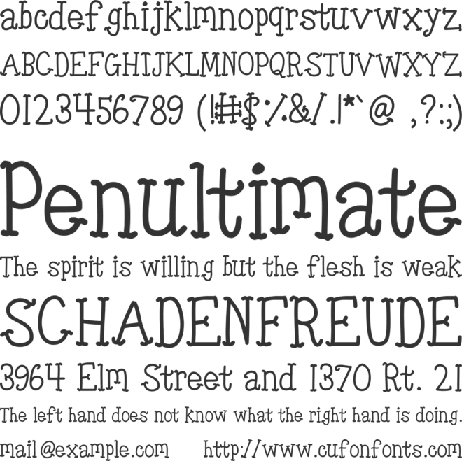 KBTinyRedWhale font preview