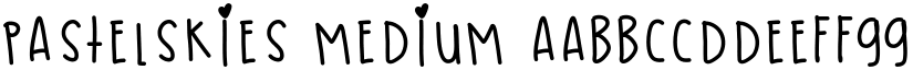 PastelSkies Medium font