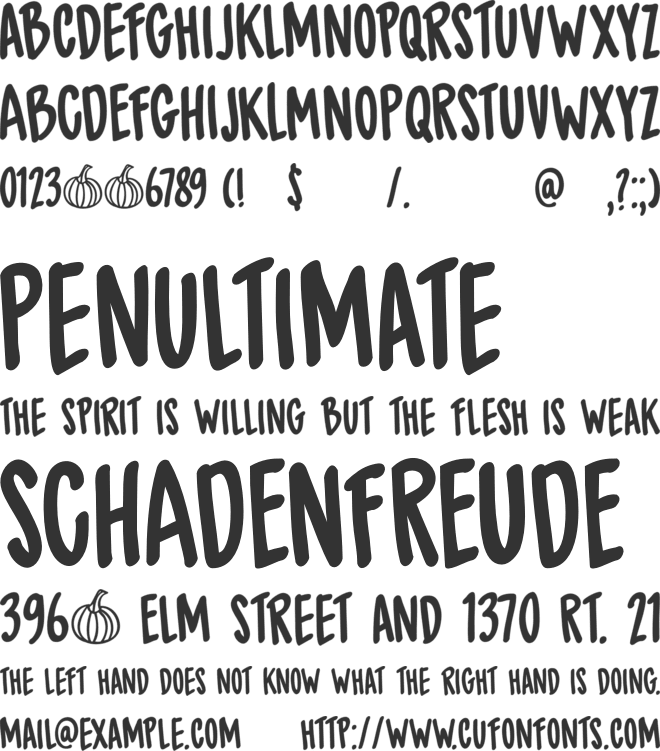 DK Spiced Pumpkin font preview