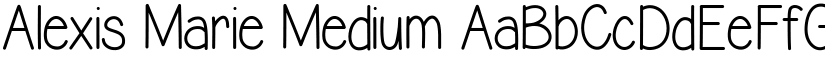 Alexis Marie Medium font
