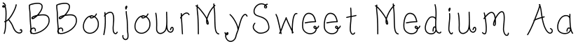 KBBonjourMySweet Medium font