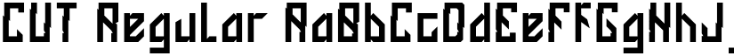 CUT Regular font
