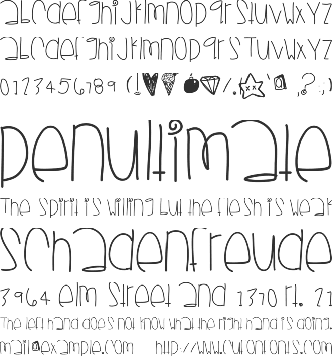 MonkeyWishes font preview