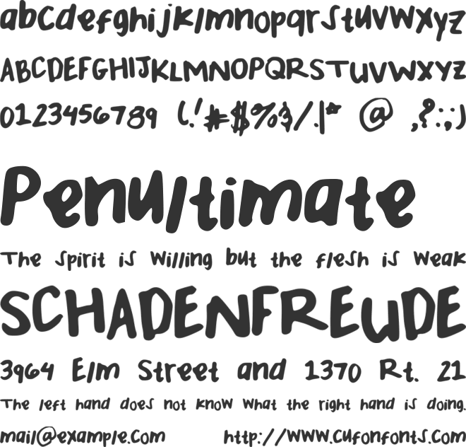 YoungandBeautiful font preview
