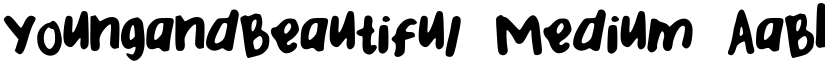 YoungandBeautiful Medium font