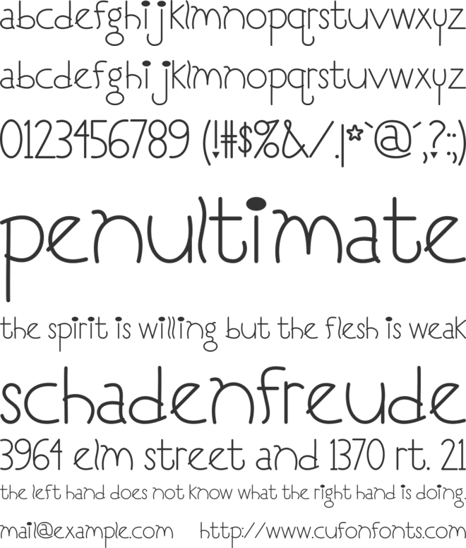 I Love You Monkey font preview