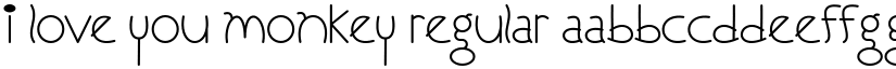 I Love You Monkey Regular font