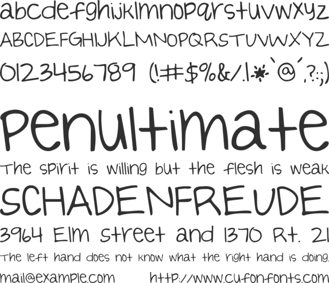 Blessings through Raindrops font preview