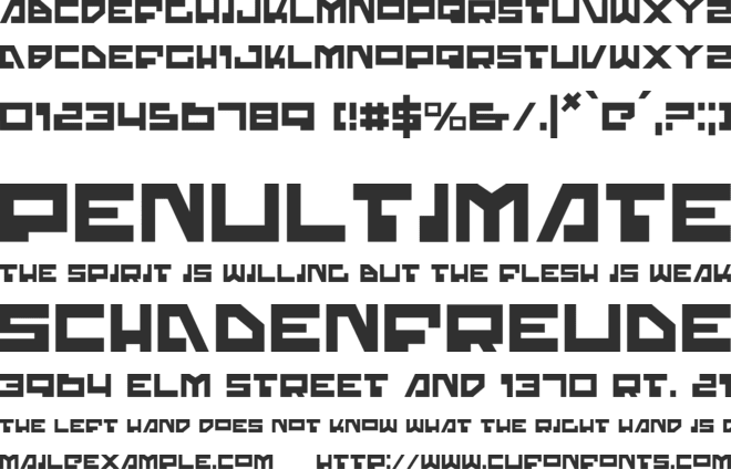 Trajia font preview