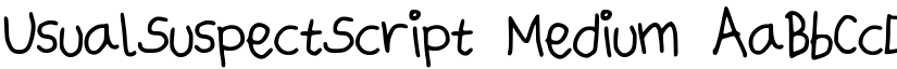 UsualSuspectScript Medium font