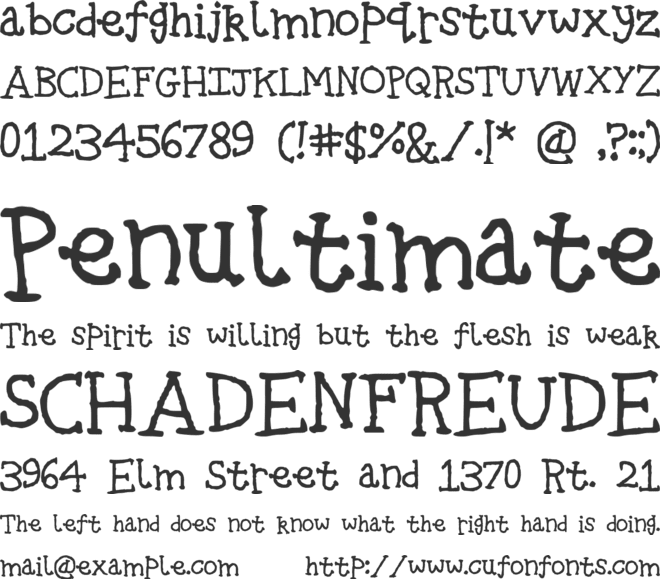 OlderScript font preview