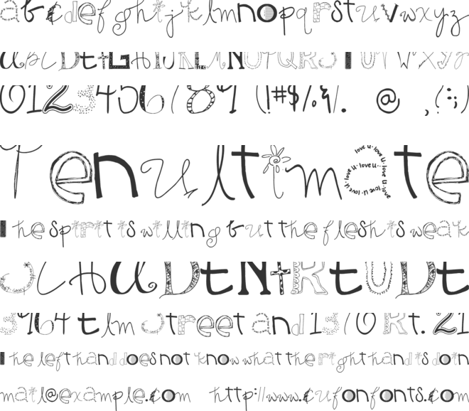 2Peas GG Mix font preview