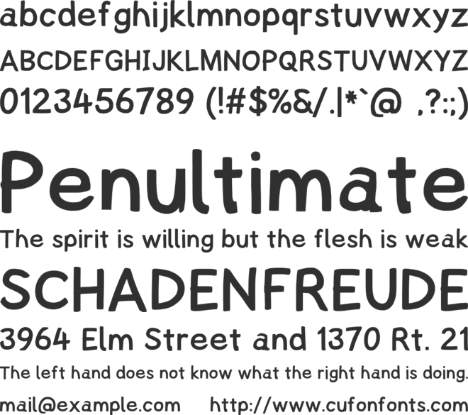 Lampshade font preview