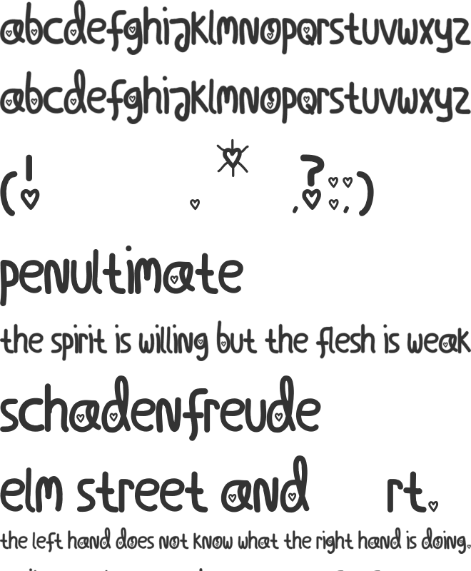 Love Me Tender font preview