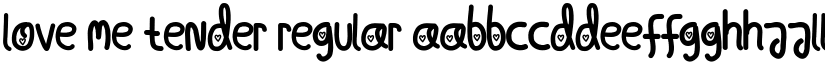 Love Me Tender Regular font