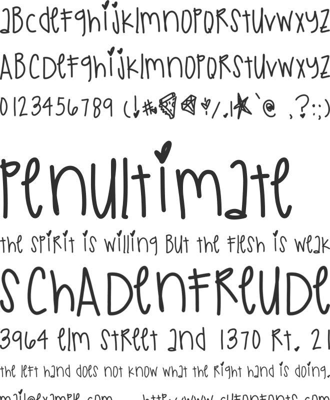 JustKidding font preview