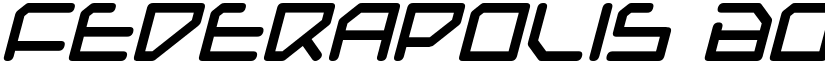 Federapolis Bold Italic font