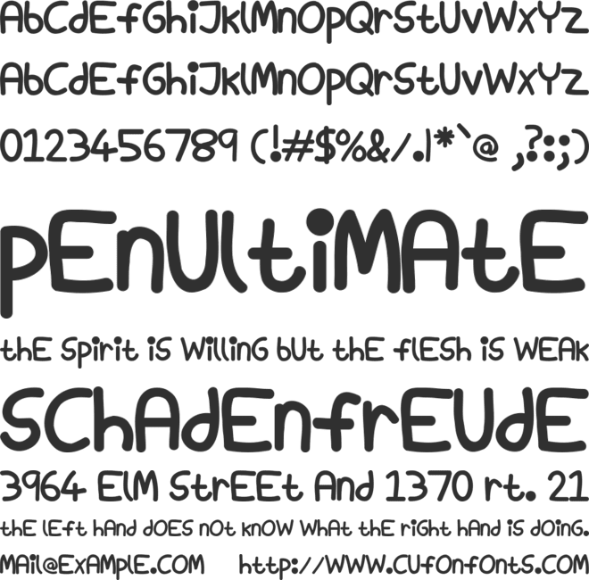 Ups, Downs, Highs & Lows font preview