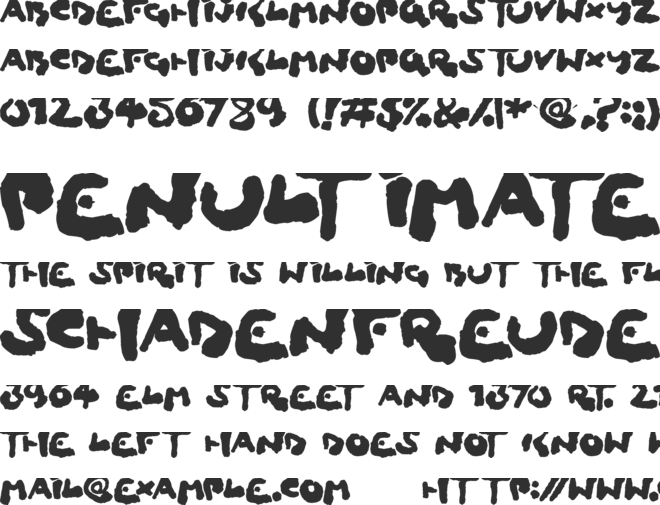 Childlike Blobs font preview