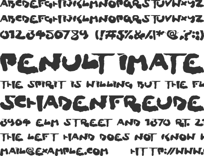 Childlike Blobs font preview