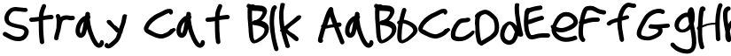Stray Cat Blk font