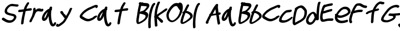 Stray Cat BlkObl font