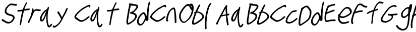 Stray Cat BdCnObl font