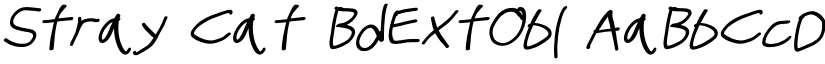 Stray Cat BdExtObl font