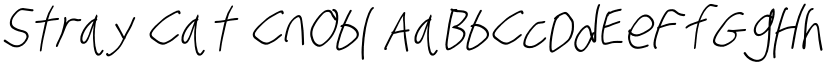 Stray Cat CnObl font