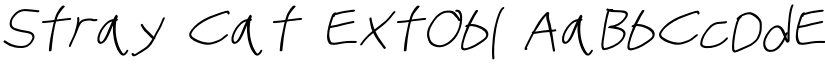 Stray Cat ExtObl font