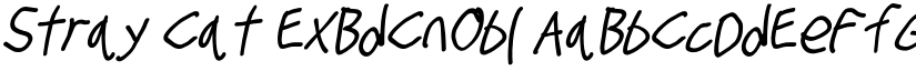 Stray Cat ExBdCnObl font