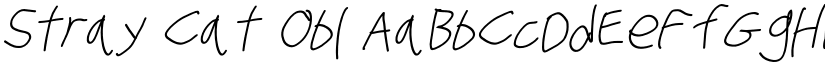 Stray Cat Obl font