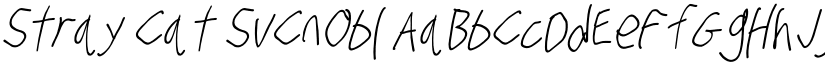 Stray Cat SuCnObl font