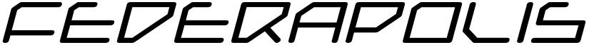 Federapolis Expanded Italic font